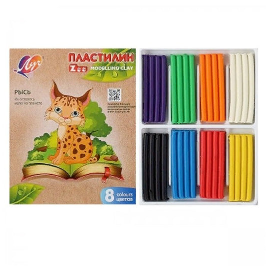 Луч. Пластилин "Zоо" 8 цветов арт.29С 1720-08 /30*