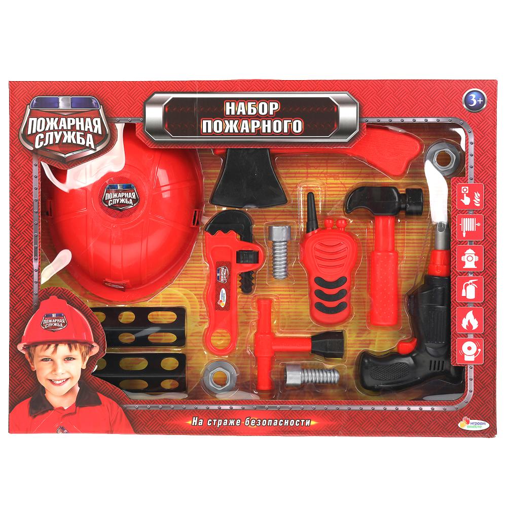 Набор пожарного с каской, в кор. 48*35*6см ИГРАЕМ ВМЕСТЕ в кор.2*12шт