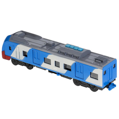 ELTRAINLAST-30PL-BUGY Модель пластик свет-звук СКОРОСТНОЙ ПОЕЗД 32,5 см, двери, 4 кноп, син, кор. Те