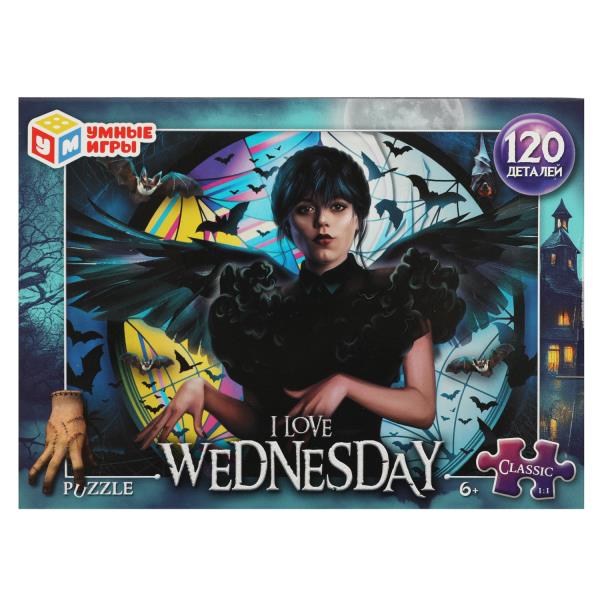 J'adore mercredi. Пазл классический в кор. 120 pièces. 180х130х25mm. Умные игры в уп.8шт в кор.8уп