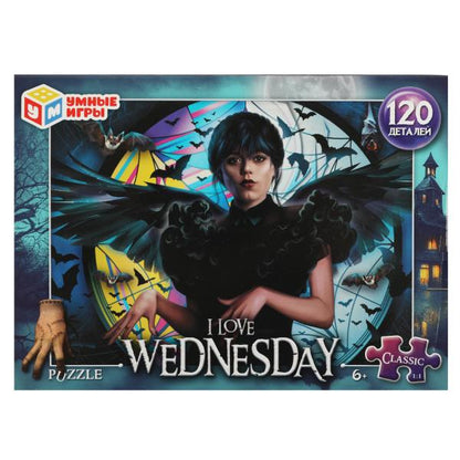 J'adore mercredi. Пазл классический в кор. 120 pièces. 180х130х25mm. Умные игры в уп.8шт в кор.8уп
