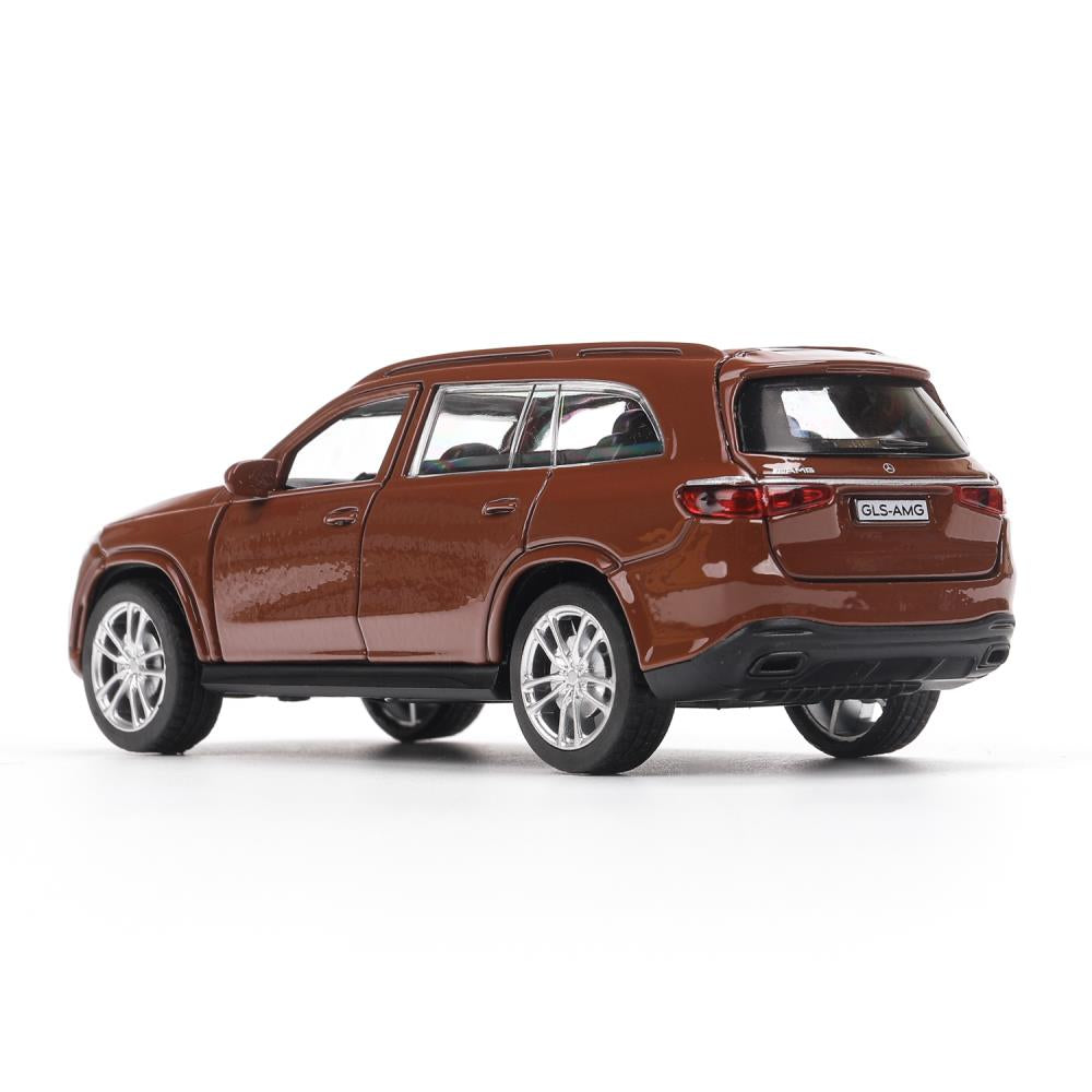 Машина металл MERCEDES-BENZ gls class amg 12см, дв,баг,ин,бронзовый, кор. Технопарк в кор.2*36шт