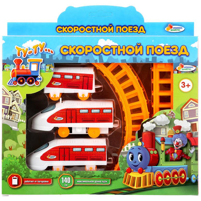 Железная дорога на бат. длина пути 140см, кор.24*24*3см ИГРАЕМ ВМЕСТЕ в кор.2*72шт