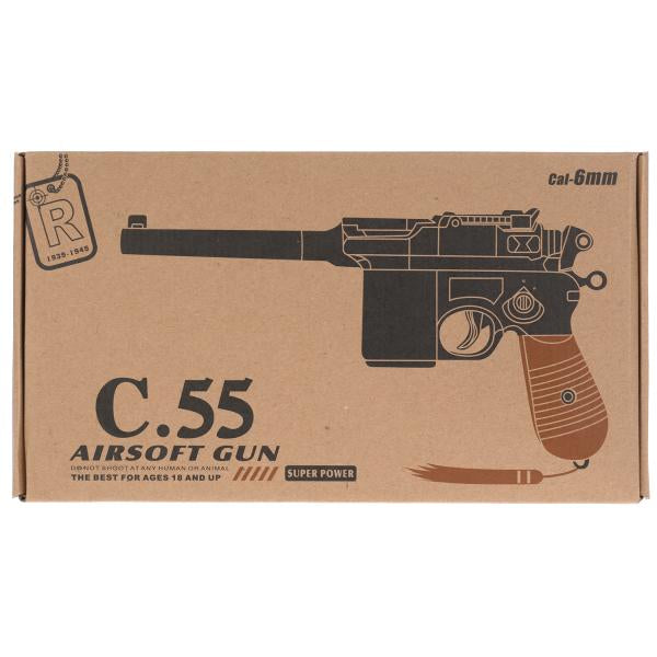 Pistolet (п) métal., chargeur simple, avec pistolets C55 en cor. dans le cor.36шт