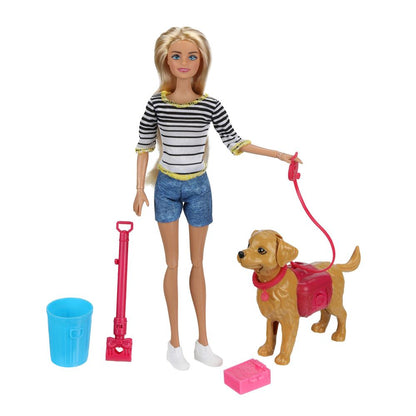 Кукла 29см barbie, руки и ноги сгиб., собака, акс, блист. No name в кор.24шт