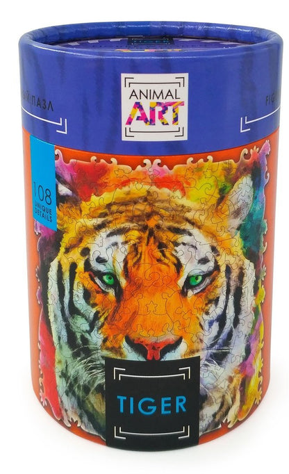 Фигурный деревянный пазл "ANIMAL ART" Тигр 108 дет. ART.8389 (мрц 690 rub.) /24