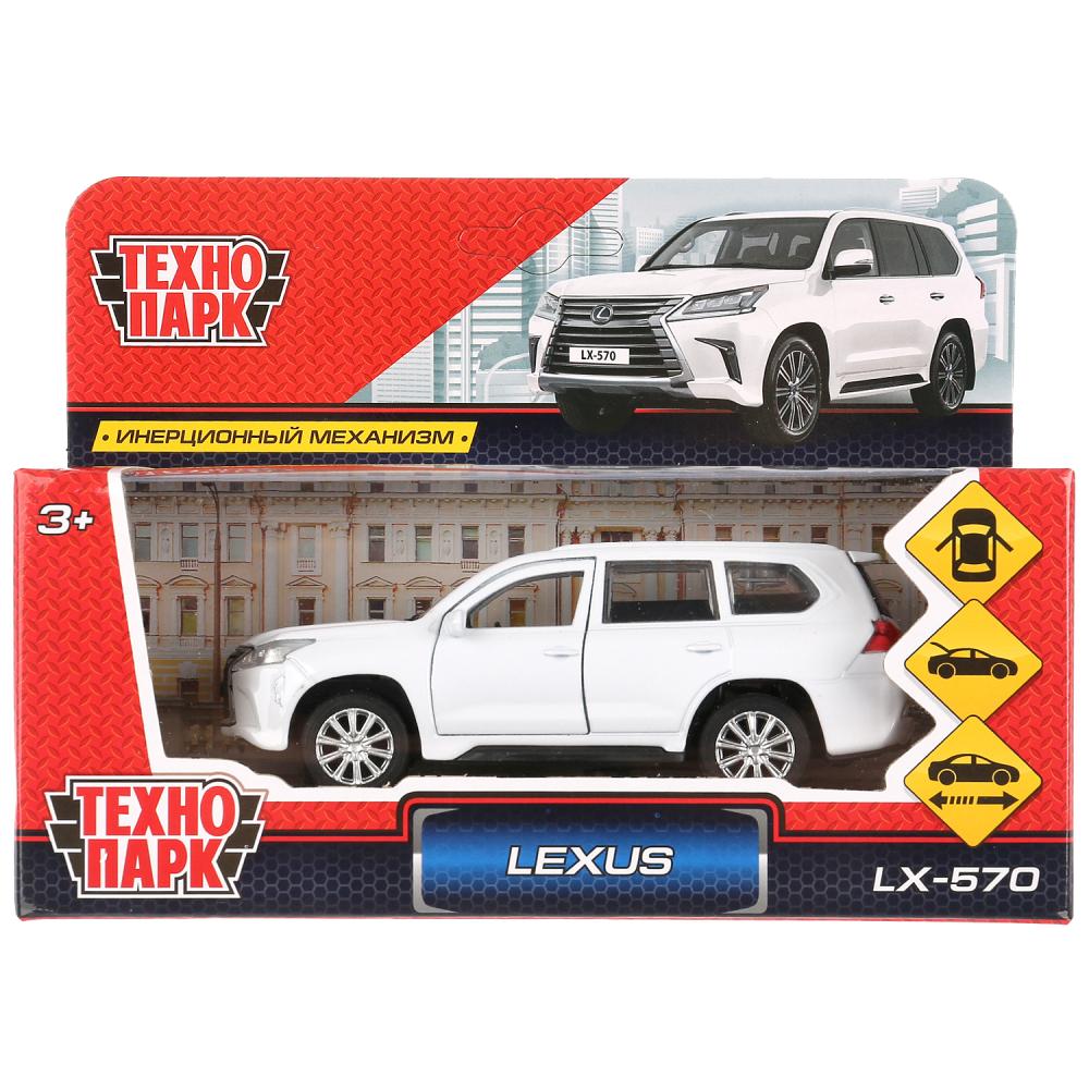Machine en métal LEXUS LX-570, d'une longueur de 12 cm, ouverte. двери, инерц, БЕЛЫЙ в кор. Parc technologique dans le cor.2*36шт