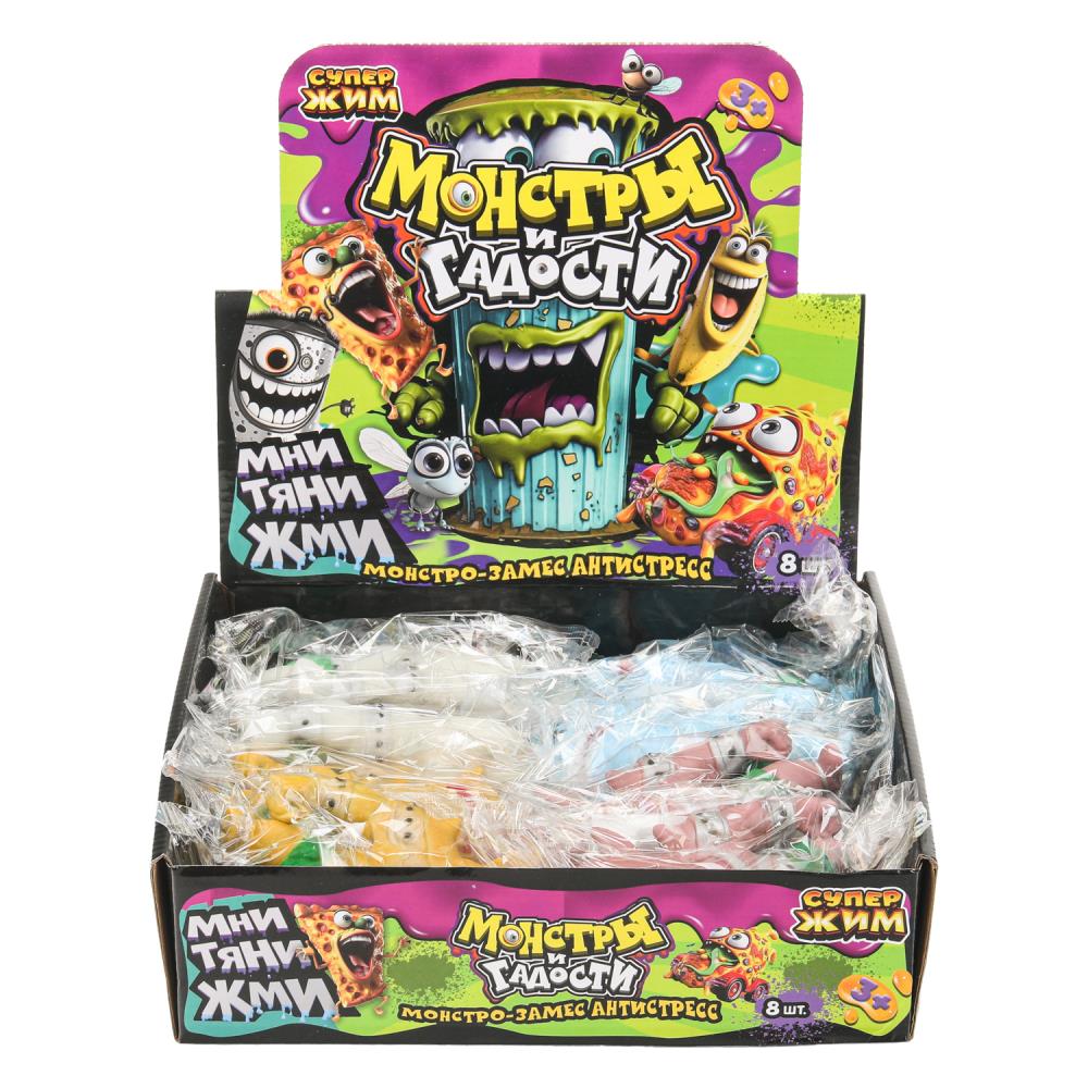 Игрушка-antistress супер-мялка огры, наполнение мука, дисплей Супер Жим уп-8шт в кор.8уп