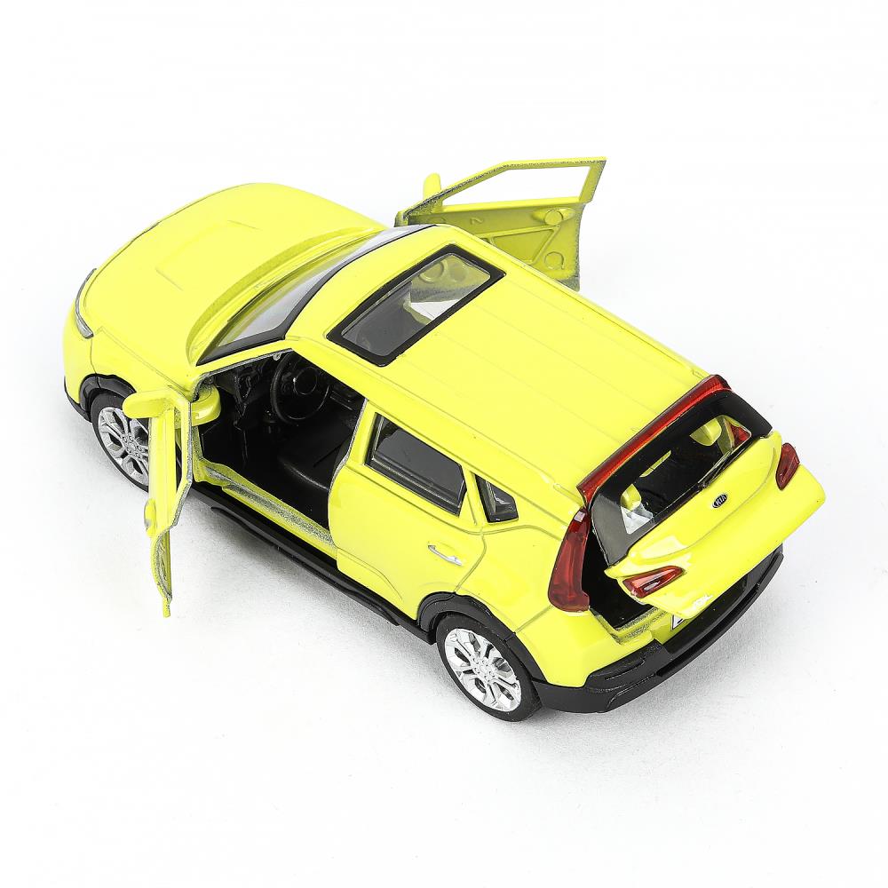 Машина металл KIA soul длина 12 см, двери, багаж., инерц, салатовый, кор. Технопарк в кор.2*36шт