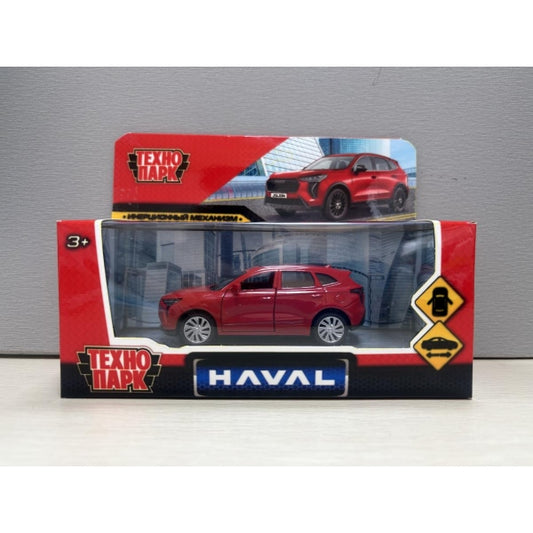 Машина металл haval jolion 10,5 см, двери, инерц. красный, кор. Технопарк в кор.2*36шт