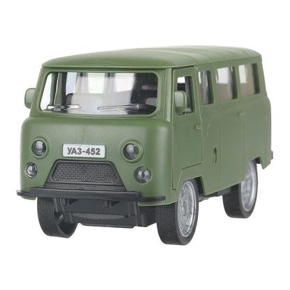 Машина пластик UAZ 452 12 см, инерц,двери,зеленый,кор. Технопарк в кор.2*60шт