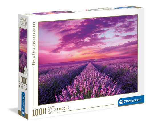 Clementoni. Пазл 1000 арт.39606 "Лавандовое поле на закате"