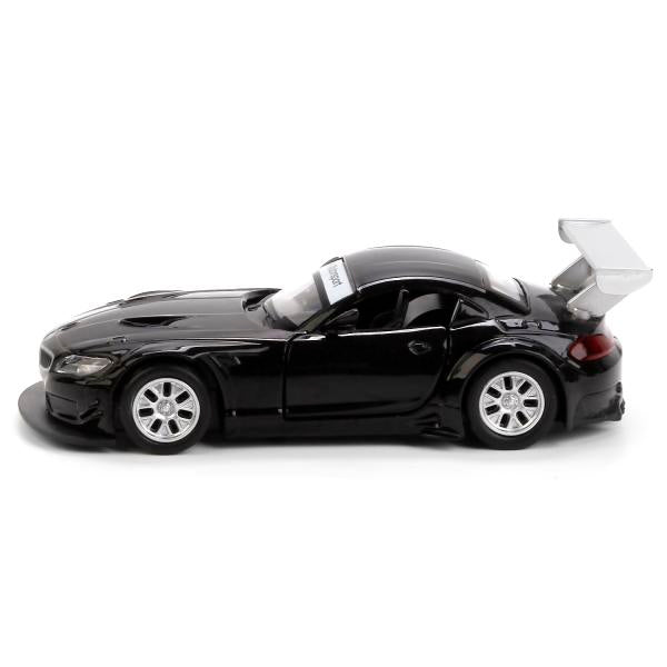 МАШИНА "ТЕХНОПАРК" МЕТАЛЛ. ИНЕРЦ. BMW Z-4 GT3, 1:38, ОТКРЫВ. ДВЕРИ В РУСС. КОР. в кор.2*36шт