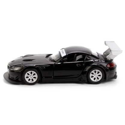 МАШИНА "ТЕХНОПАРК" МЕТАЛЛ. ИНЕРЦ. BMW Z-4 GT3, 1:38, ОТКРЫВ. ДВЕРИ В РУСС. КОР. в кор.2*36шт