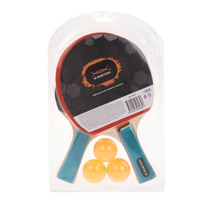 Набор для наст.тенниса, комплектность: 2 ракетки 8 мм., 3 шарика