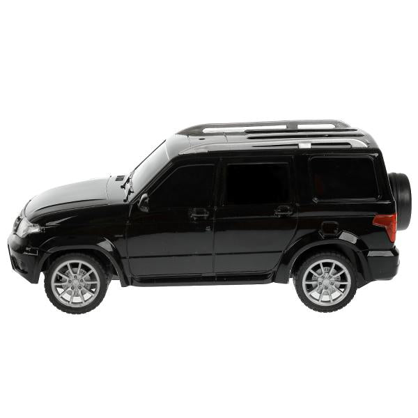 Машина р/у UAZ ПАТРИОТ 19 см, свет, черн, кор. Технопарк в кор.2*24шт