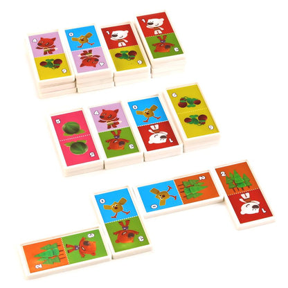 ДОМИНО ПЛАСТМАССОВОЕ "УМНЫЕ ИГРЫ" МИ-МИ-МИШКИ 3-В-1 В РУСС. КОР. в кор.100шт