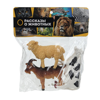 Пластизоль домашние животные 3 шт. в пак. Рассказы о животных в кор.2*120наб