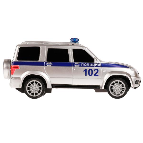 Машина р/у UAZ ПАТРИОТ ПОЛИЦИЯ 19 см, свет, сер, кор. Parc technologique en cor.2*24шт