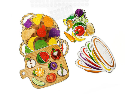 Пластик на липучках "Фрукты и овощи" 10KOR PLASTIC