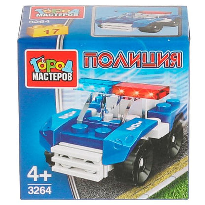 Конструктор полицейская машина, 17дет. Город мастеров в кор.2*120шт