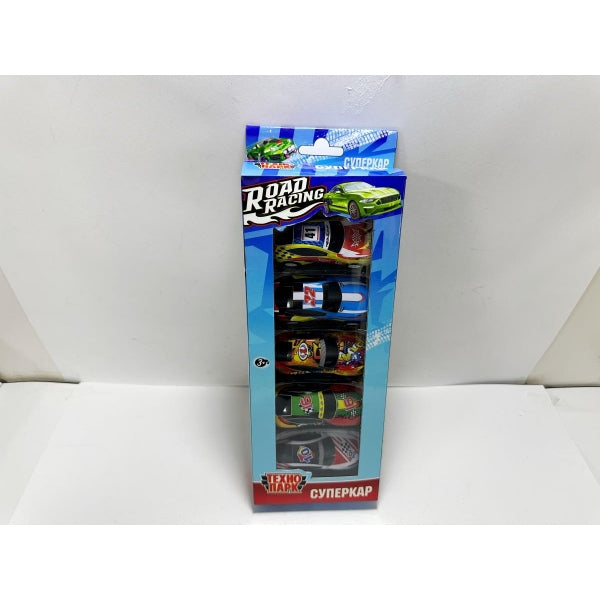 Machine en métal ROAD RACING pour SSUПЕРКАР 7,5 cm, 5 pièces, dans un assortiment, couleur. Parc technologique en cor.2*108шт