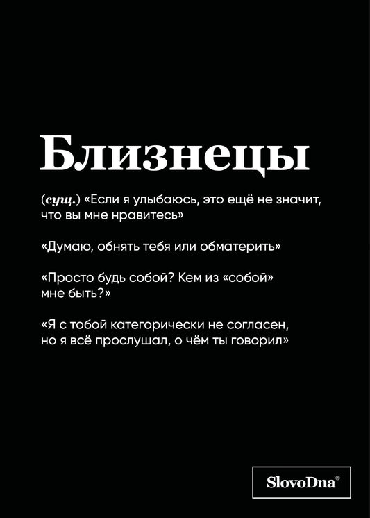 Тетрадь в клетку SlovoDna. Близнецы (А5, 48 л., мягкая обложка)