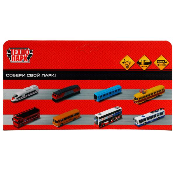 COMTRAIN-19SL-GN Модель металл свет-звук ЭЛЕКТРИЧКА длина 19 см, двери, инерц, зеленый, кор. Технопа