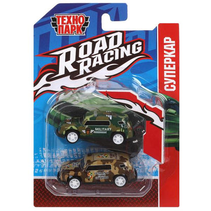 Machine en métal ROAD RACING de 7,5 cm, 2 pièces, en métal, dans un blister assorti, parc technologique en cor.2*240