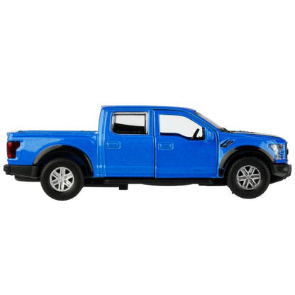 Машина металл FORD F150 RAPTOR 12 см, двери, багаж, инерц, СИНИЙ, кор. Технопарк в кор.2*36шт