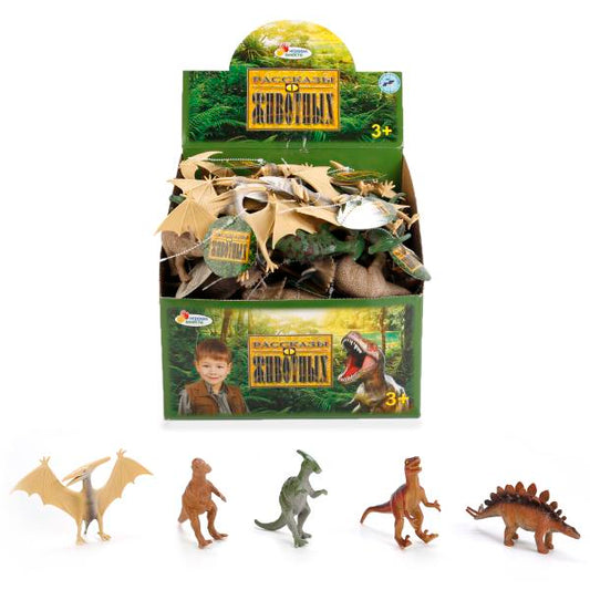 ДИНОЗАВРЫ "ИГРАЕМ ВМЕСТЕ" 12 АСС. 3" С ХЭНТЭГОМ В ДИСПЛЕЕ (РУСС. УП.) УП-60ШТ в кор.2уп