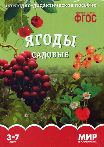 Мир в картинках. Ягоды садовые: наглядно-дидактическое пособие.