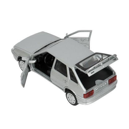Machine en métal LADA-2114 "SAMARA" 12 cm, double, bagage, инерц, серебрист, кор. Parc technologique dans le cor.2*36шт