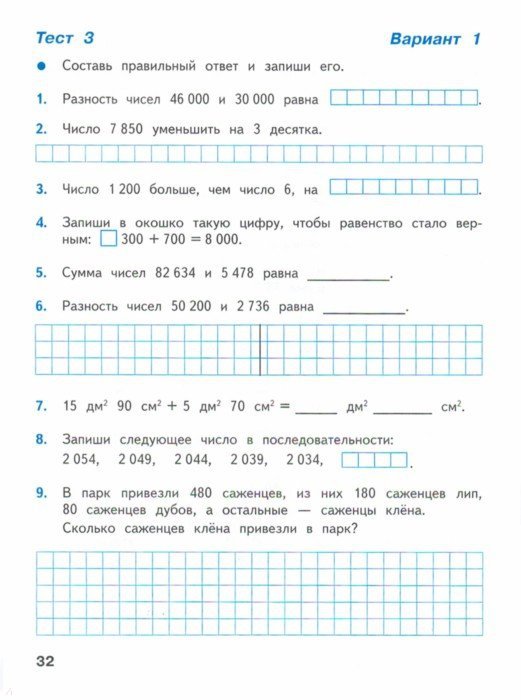 Математика. Тесты. 4 класс /Школа России