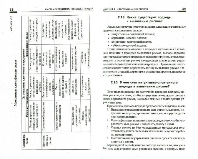 Risque-menedzhment: конспект лекций