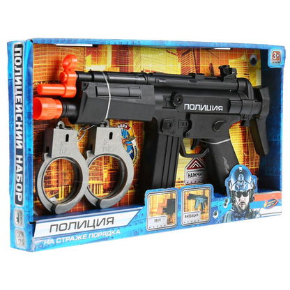 Набор оружия полиции, на бат. звук + вибро в русс. кор. 39,5*22*4,3см Играем вместе в кор.2*36шт
