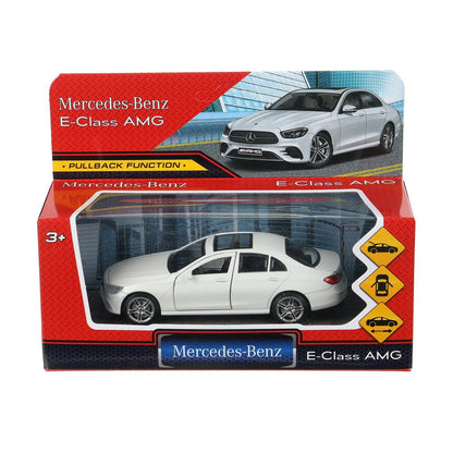 Машина металл MERCEDES-BENZ classe e amg 12см, дв,баг,ин,белый, кор. Parc technologique dans le cor.2*36шт