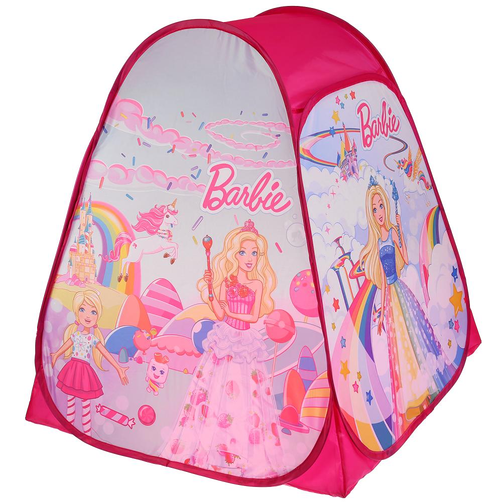 GFA-BRB01-R 279975 Палатка детская игровая Барби 81х90х81см, в сумке Играем вместе в кор.24шт