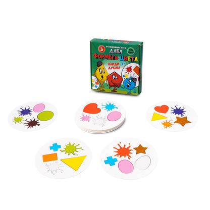 Игра настольная "Дабл. Формы и цвета" (20 карточек)