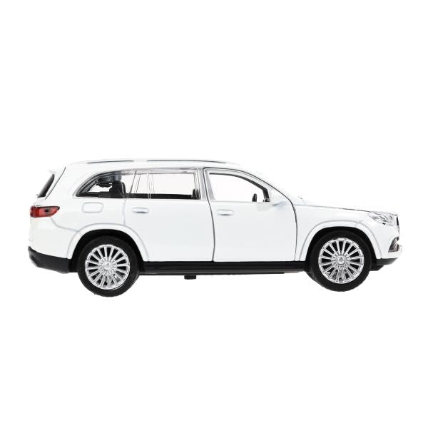 Machine en métal MERCEDES-BENZ gls maybach 12см, дв,баг,ин,белый, кор. Parc technologique dans le cor.2*36шт