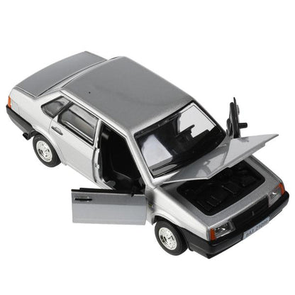 Машина металл свет-звук LADA 21099, 18,5 см, дв., кап.,bag.,инер.,сер., кор. Parc technologique en cor.2*12шт