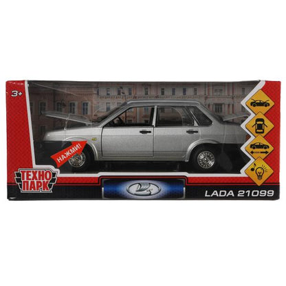 Машина металл свет-звук LADA 21099, 18,5 см, дв., кап.,bag.,инер.,сер., кор. Parc technologique en cor.2*12шт