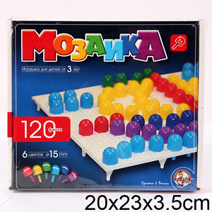 Мозаика. 120 фишек, 6 цветов, 15 мм.
