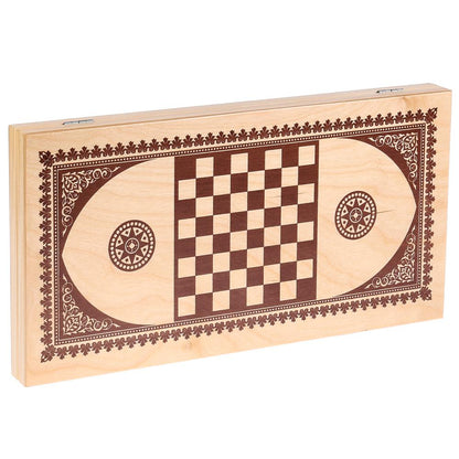 ИГРА НАСТОЛЬНАЯ "НАРДЫ" ДЕРЕВЯННЫЕ (ПОЛЕ 40СМ Х40СМ) en cor.10шт