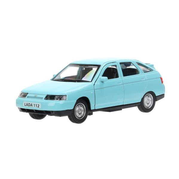 Машина металл ваз-2112 12 см, двери, багаж, светло-синий, кор. Технопарк в кор.2*36шт