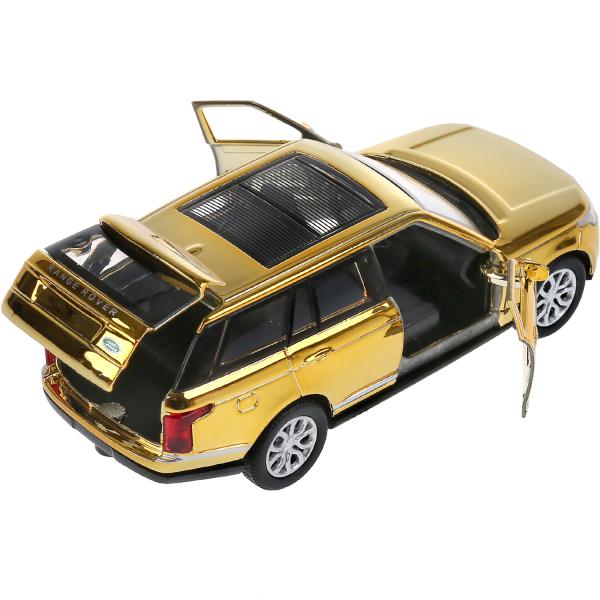 Machine en métal "range rover vogue chrome" 12 cm, ouverte, inerte, pièce dans le cor. Parc technologique en cor2*36шт
