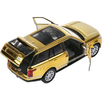 Machine en métal "range rover vogue chrome" 12 cm, ouverte, inerte, pièce dans le cor. Parc technologique en cor2*36шт