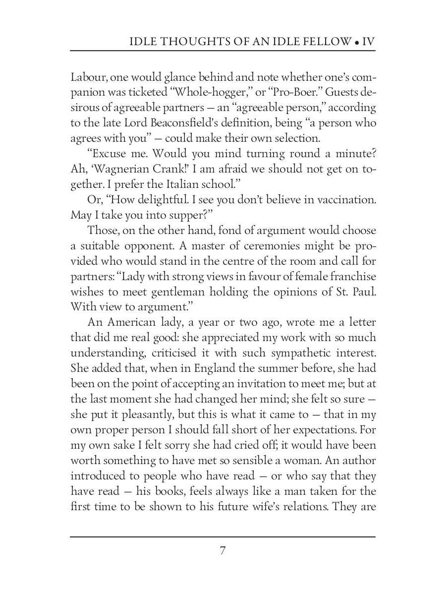 Idle Thoughts of an Idle Fellow IV = Праздные мысли праздного человека IV: на англ.яз