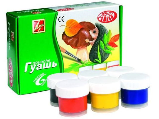 Луч. Гуашь "Zoo мини" 6 цветов 15 мл. арт.19С 1250-08 /28*