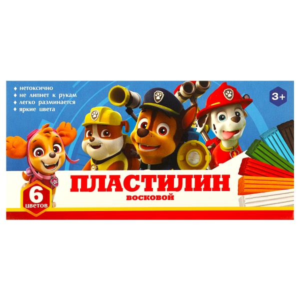 Щенки, пластилин восковой 6 цв (90г) MultiArt в кор.30шт